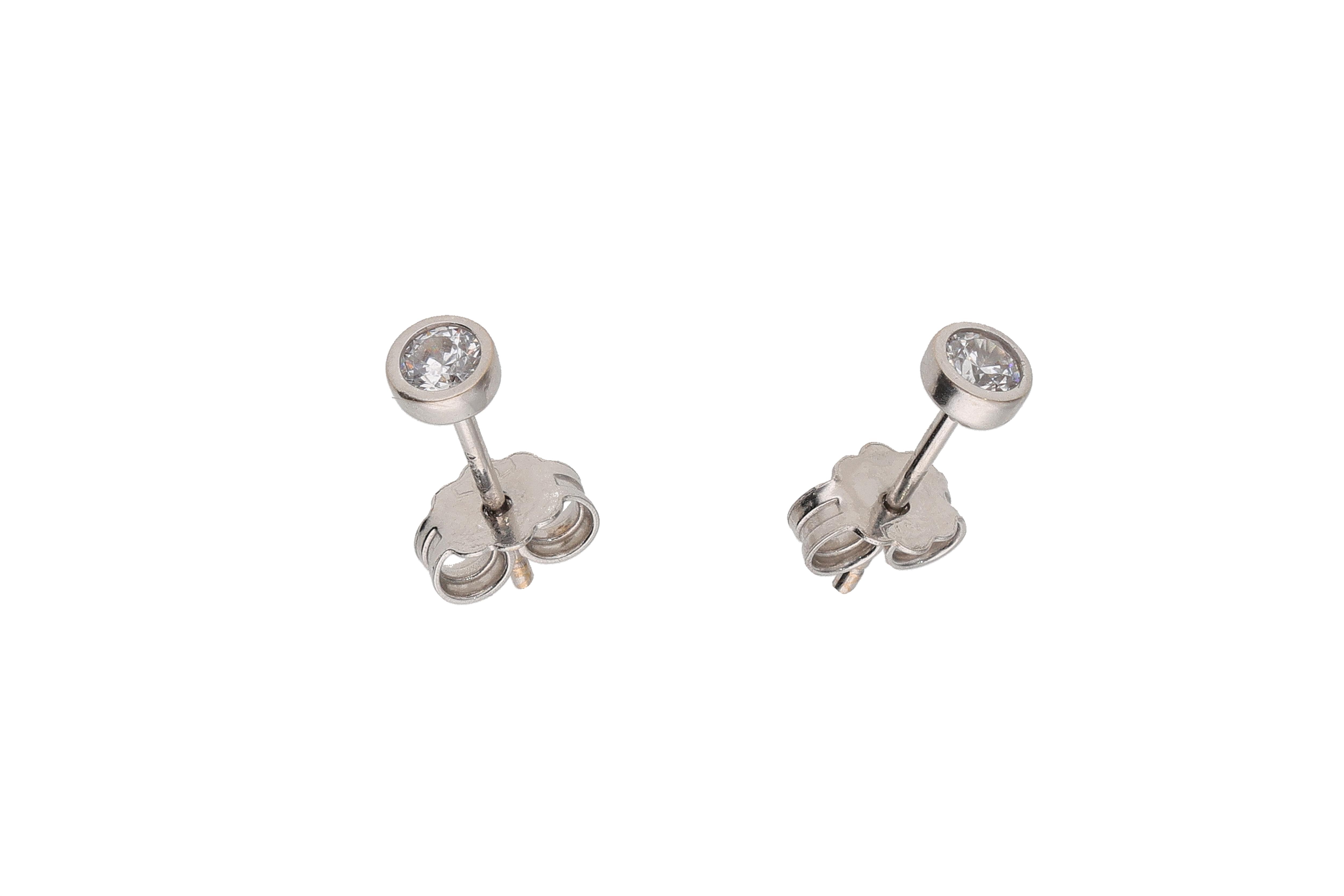 Paio di orecchini con pietre incolori - Asta Preziosi