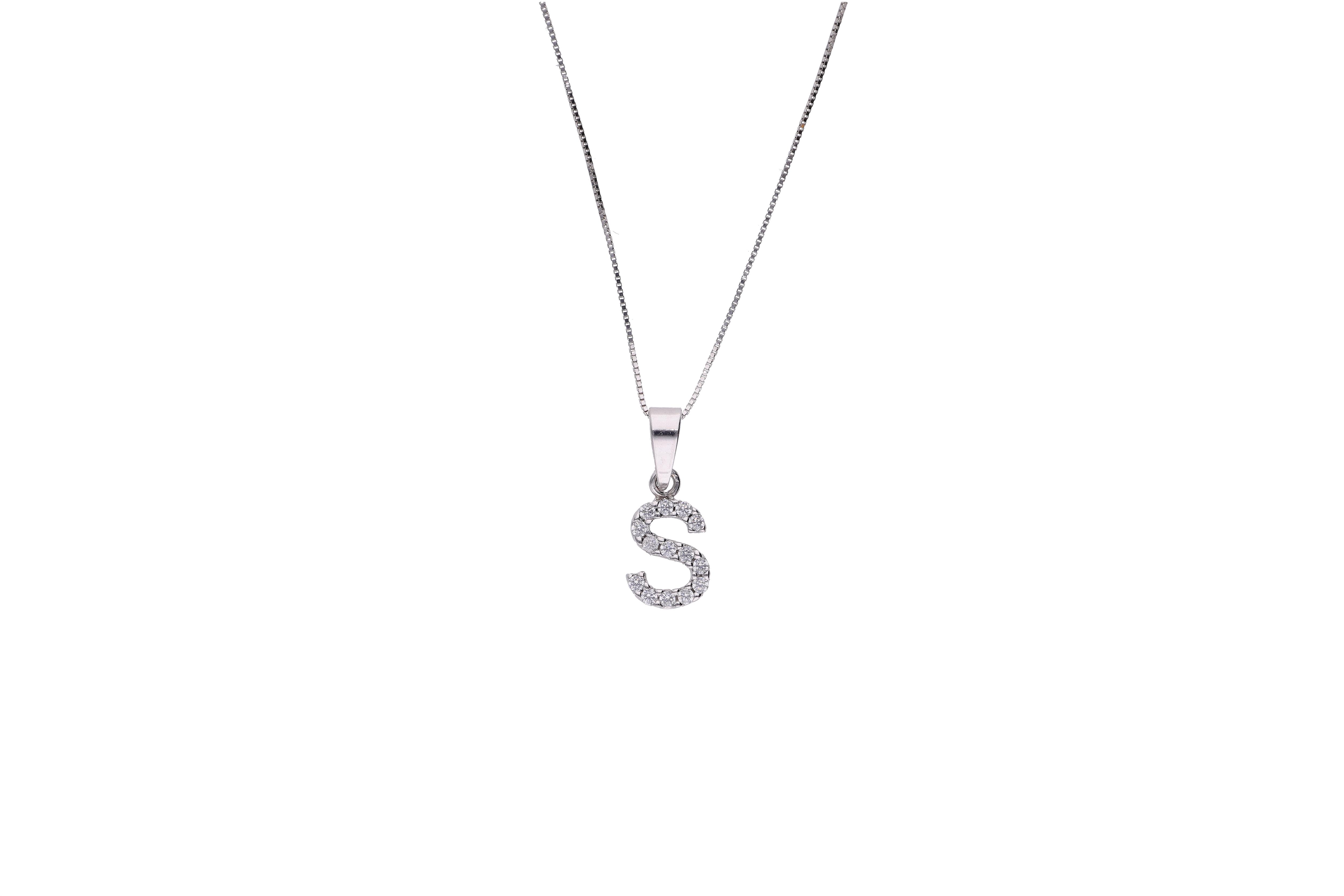 Collana e ciondolo con pietre incolori - Preziosi Online