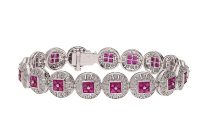 Bracciale con rubini e diamanti - Asta Preziosi