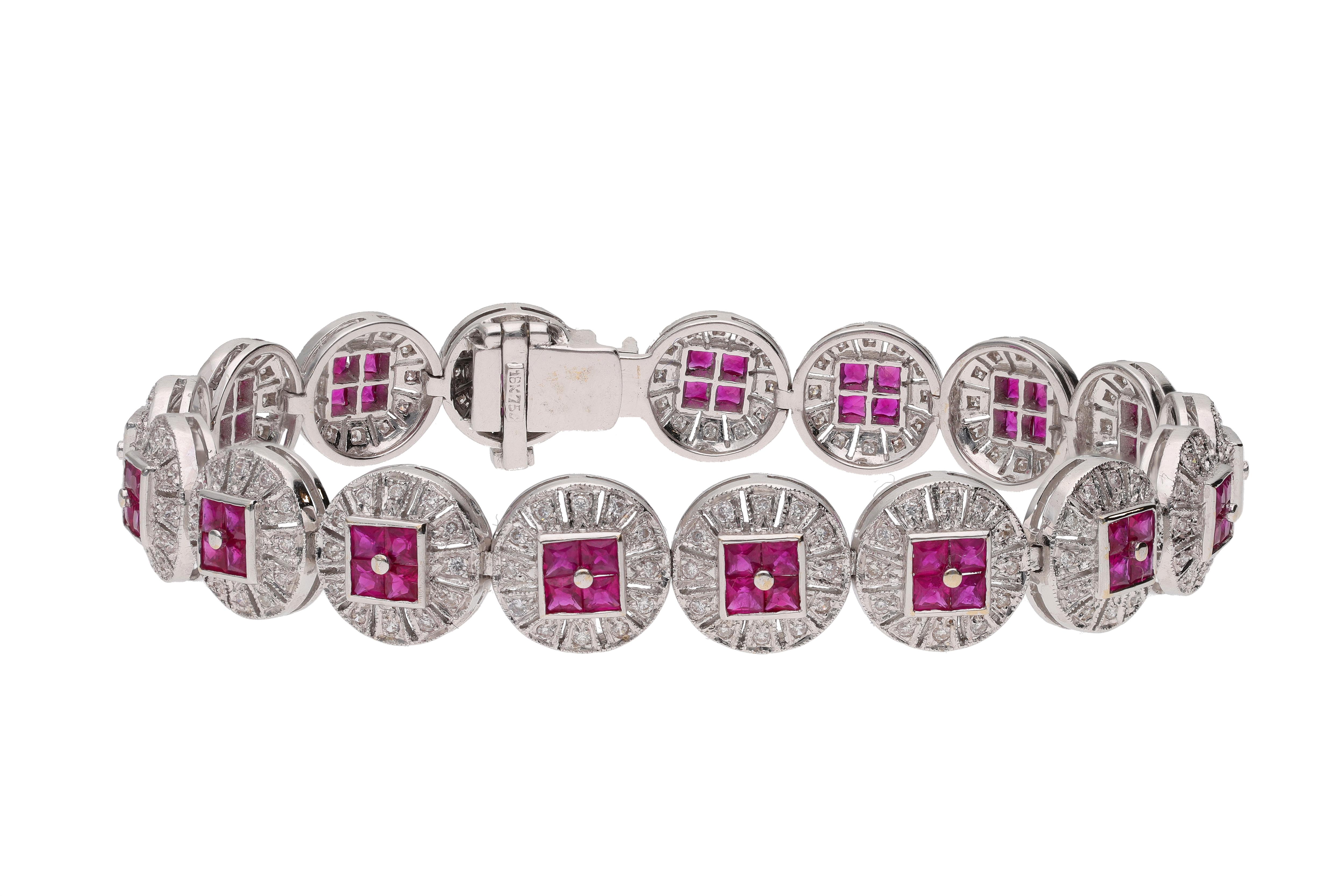 Bracciale con rubini e diamanti - Asta Preziosi