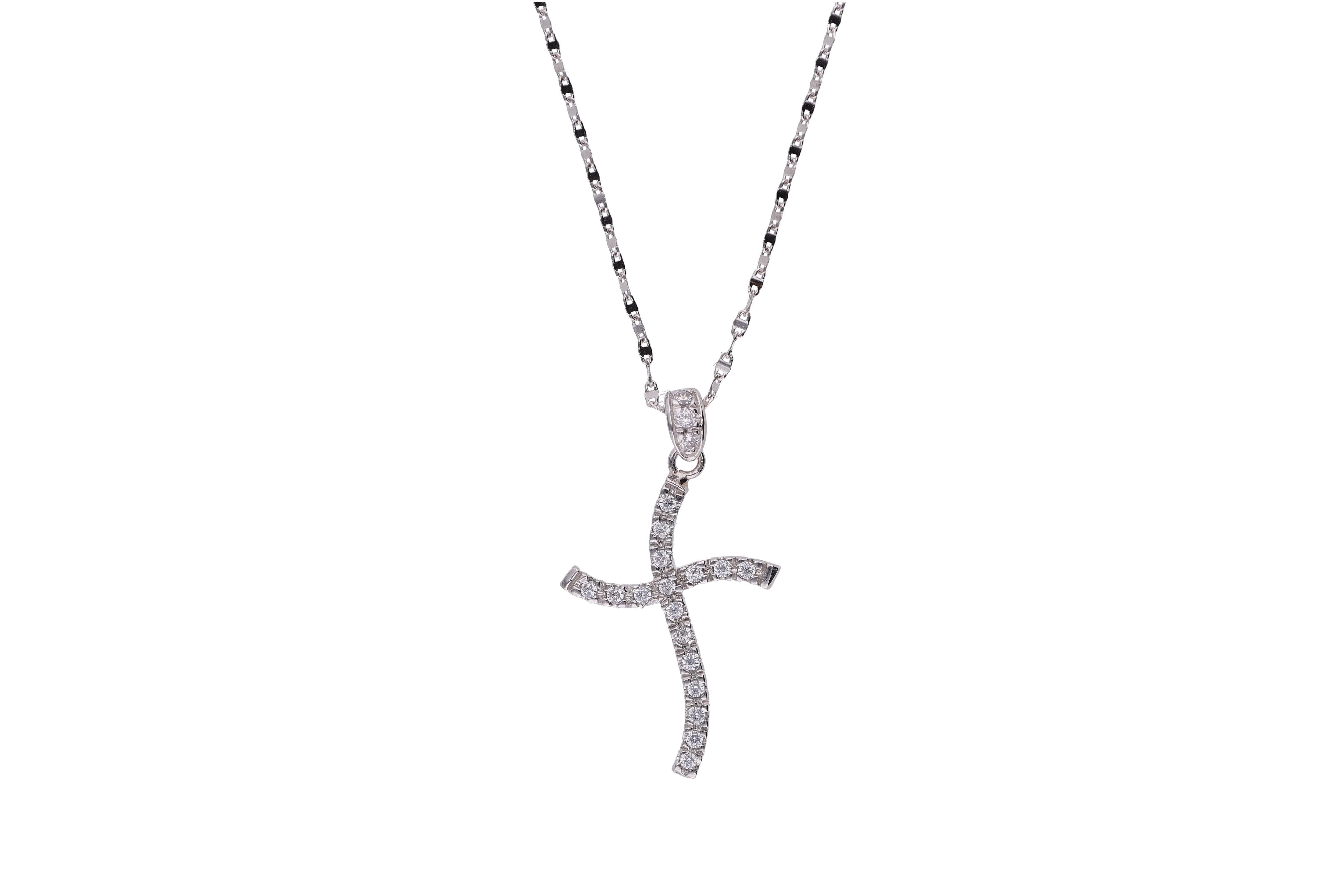 Collana con ciondolo ornato da pietre incolori - Asta Preziosi