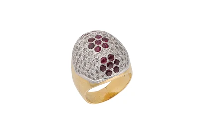 Anello con diamanti e rubini - Asta Preziosi