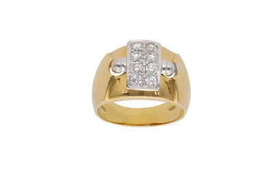 Anello con pietre incolori - Asta Preziosi