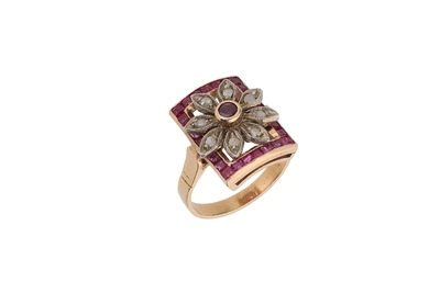 Anello con rubini e diamanti - Asta Preziosi