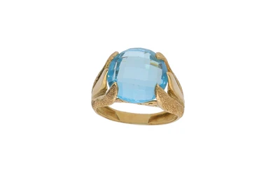 Anello con topazio azzurro - Asta Preziosi
