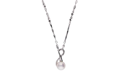 Collana e pendente con diamante e perla coltivata - Asta Preziosi