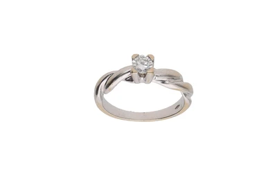 Anello con diamante - Asta Preziosi