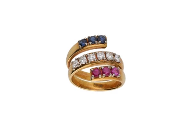 Anello con rubini, zaffiri e diamanti - Asta Preziosi Anello con rubini, zaffiri e diamanti - Asta Preziosi