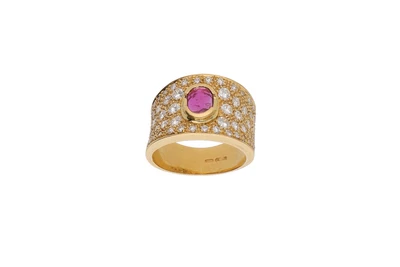 Anello con rubino e diamanti - Asta Preziosi