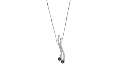 Collier con zaffiri e diamanti - Asta Preziosi Collier con zaffiri e diamanti - Asta Preziosi