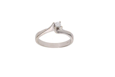 Anello con diamante - Asta Preziosi