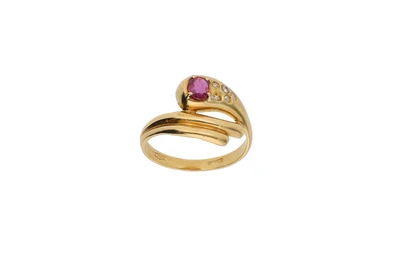 Anello con diamanti e rubino - Asta Preziosi