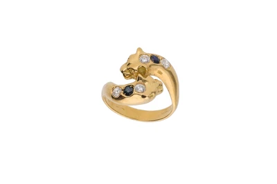 Anello contrarie con pietre - Asta Preziosi