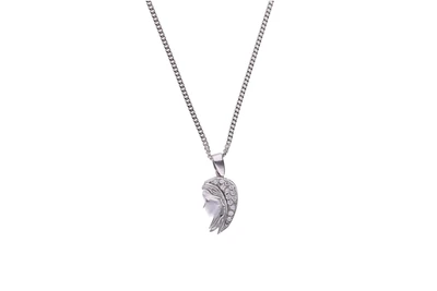 Collana e ciondolo con pietre incolori - Asta Preziosi