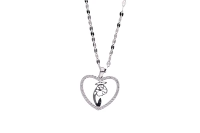 Collana e pendente con pietre incolore - Asta Preziosi