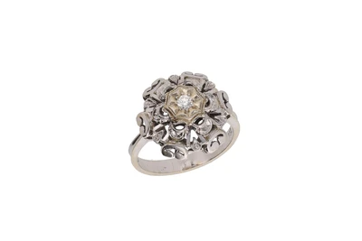 Anello con diamante - Asta Preziosi