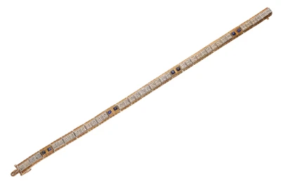 Bracciale a fascia con zaffiri - Asta Preziosi Bracciale a fascia con zaffiri - Asta Preziosi