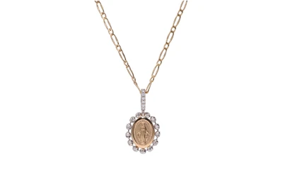 Collana e ciondolo con pietre incolori - Asta Preziosi