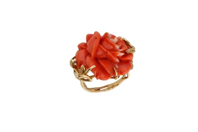 Anello con corallo - Asta Preziosi