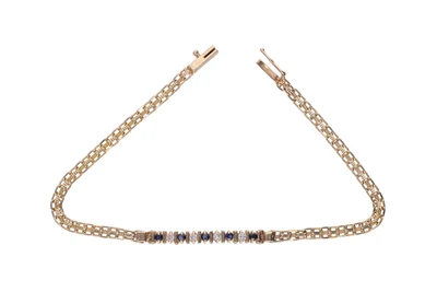 Bracciale con diamanti e piccoli zaffiri - Asta Preziosi