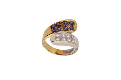 Anello con diamanti, zaffiri e pietre - Asta Preziosi