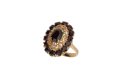 Anello con pietra e granati - Asta Preziosi