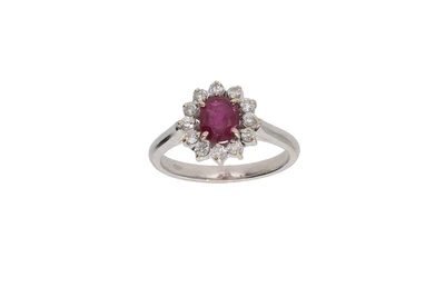 Anello con rubino e diamanti - Asta Preziosi