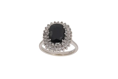Anello con zaffiro e diamanti - Asta Preziosi Anello con zaffiro e diamanti - Asta Preziosi