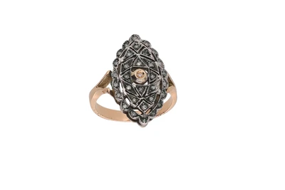 Anello in stile antico con diamanti - Asta Preziosi