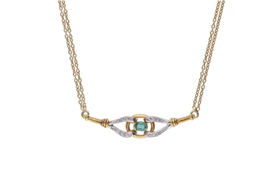 Collier con smeraldo e diamanti - Asta Preziosi Collier con smeraldo e diamanti - Asta Preziosi
