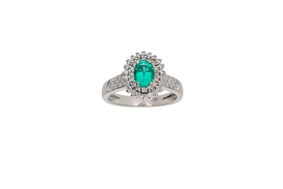 Anello con pietra e diamanti - Asta Preziosi