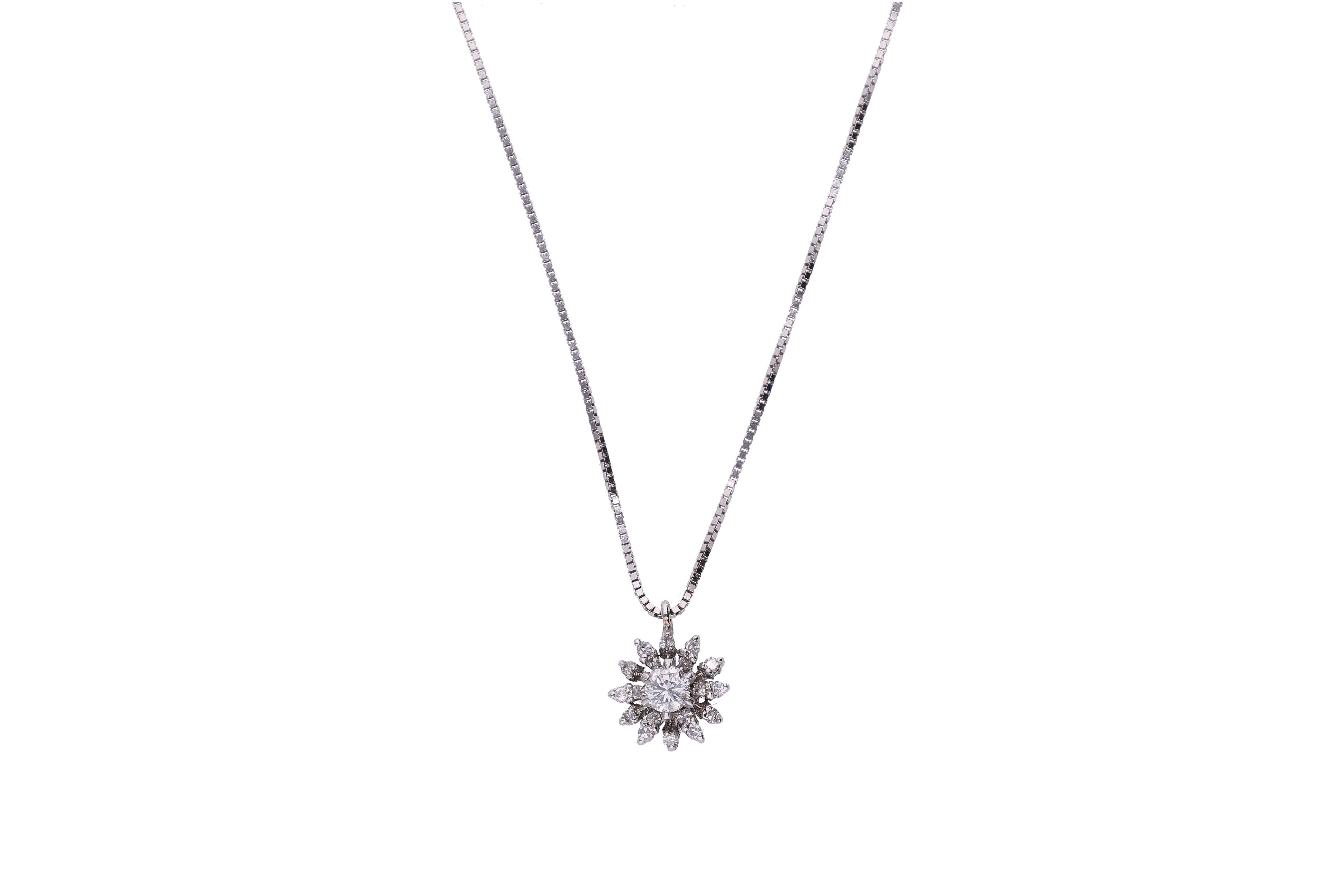 Collana con pendente scorrevole con diamanti - Asta Preziosi