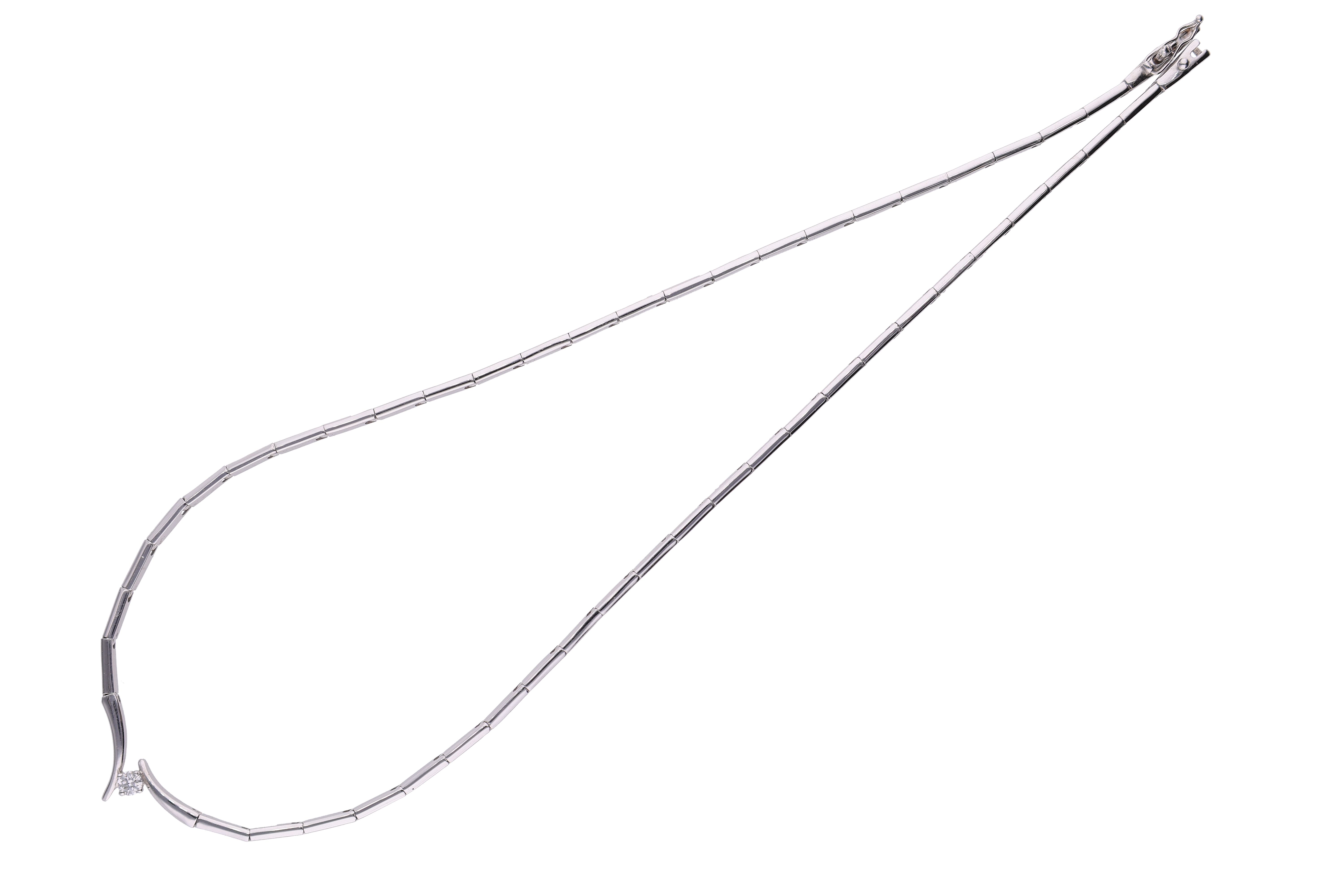Collier con diamante centrale - Asta Preziosi