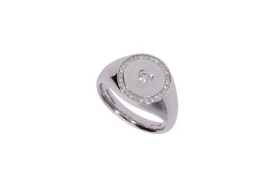 Anello con piccolo cuore e cornice di diamanti - Asta Preziosi Anello con piccolo cuore e cornice di diamanti - Asta Preziosi