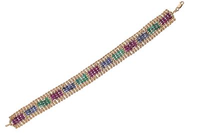 Bracciale con zaffiri, rubini e smeraldi - Asta Preziosi Bracciale con zaffiri, rubini e smeraldi - Asta Preziosi