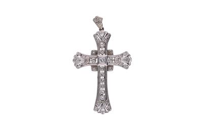 Pendente a forma di croce con diamanti - Asta Preziosi Pendente a forma di croce con diamanti - Asta Preziosi