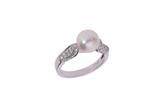 Anello con diamanti e perla coltivata - Asta Preziosi Anello con diamanti e perla coltivata - Asta Preziosi
