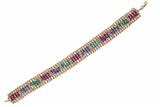 Bracciale con zaffiri, rubini e smeraldi - Asta Preziosi Bracciale con zaffiri, rubini e smeraldi - Asta Preziosi