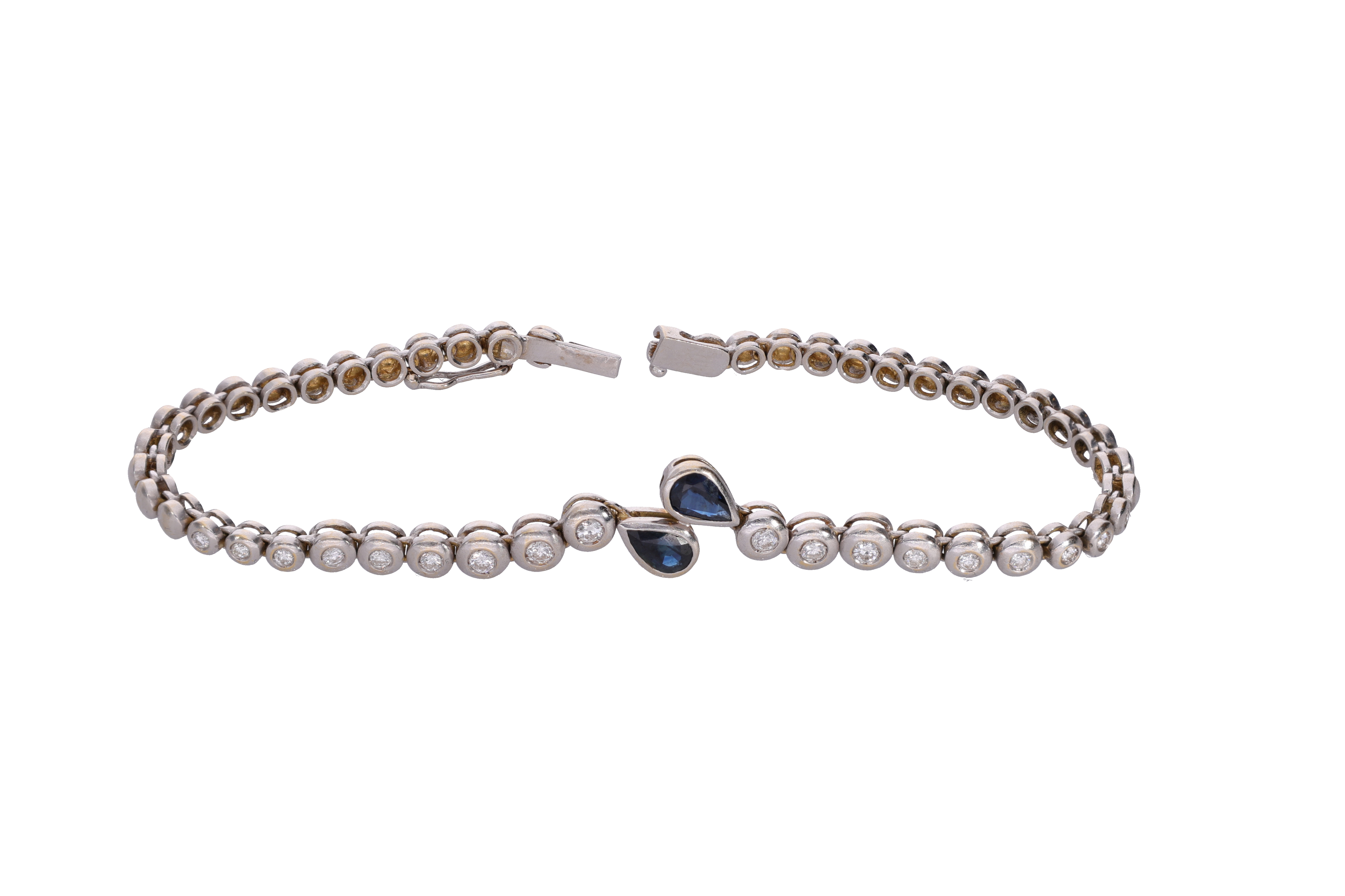 Bracciale con diamanti e zaffiri - Asta Preziosi