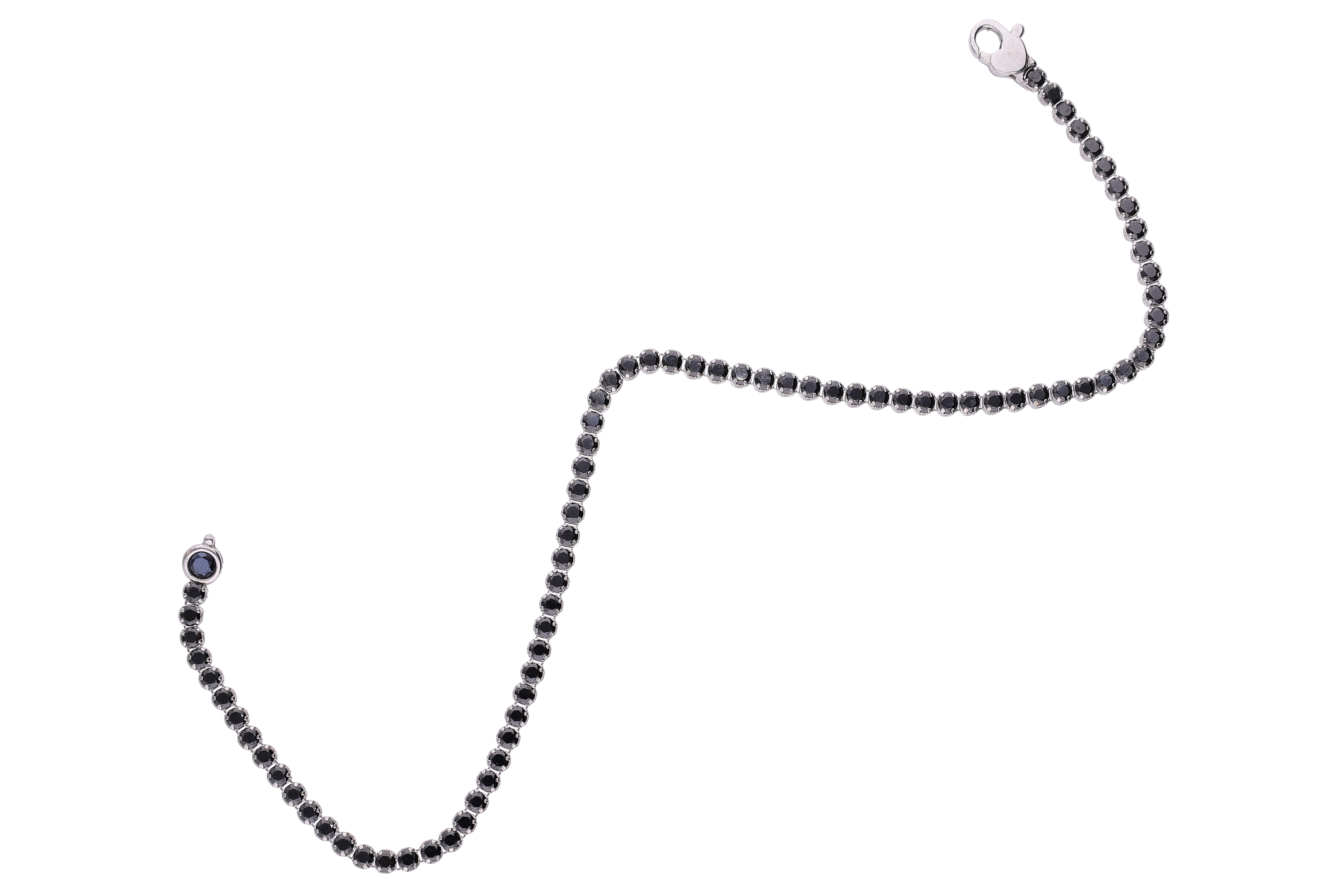 Bracciale modello tennis con diamanti neri - Asta Preziosi