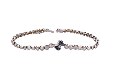 Bracciale con diamanti e zaffiri - Asta Preziosi Bracciale con diamanti e zaffiri - Asta Preziosi