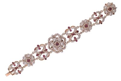 Bracciale con micro perle e rubini - Asta Preziosi Bracciale con micro perle e rubini - Asta Preziosi