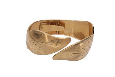 Bracciale rigido con motivo fogliaceo - Asta Preziosi Bracciale rigido con motivo fogliaceo - Asta Preziosi