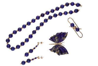 Parure composta da paio di orecchini e collana con due centrali interscambiabili - Asta Preziosi Parure composta da paio di orecchini e collana con due centrali interscambiabili - Asta Preziosi