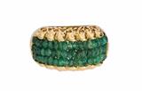 Anello a fascia con smeraldi e pietre verdi - Asta Preziosi Anello a fascia con smeraldi e pietre verdi - Asta Preziosi