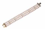 Bracciale composto da tre fili di perle coltivate - Asta Preziosi