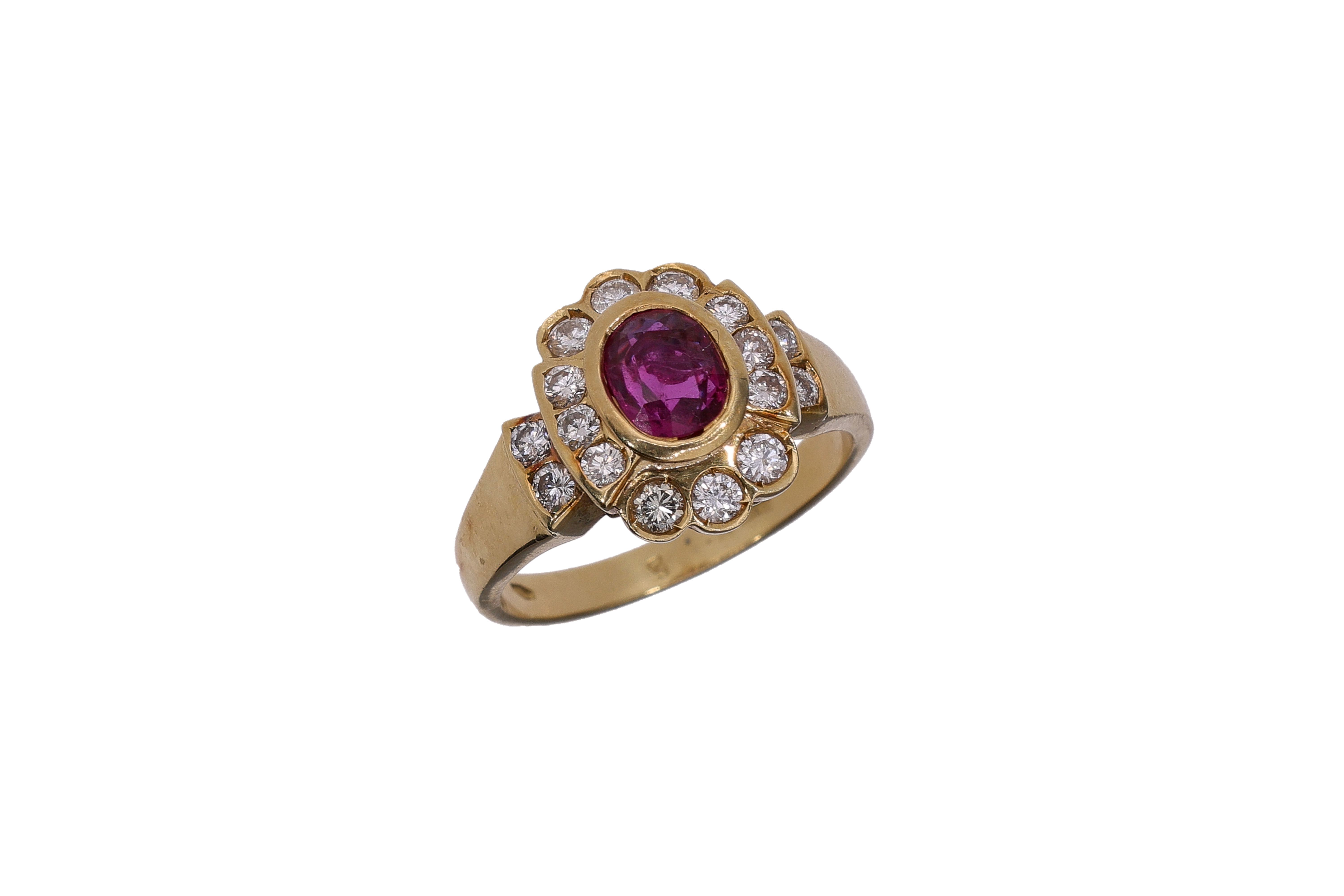 Anello con diamanti e rubino - Asta Preziosi