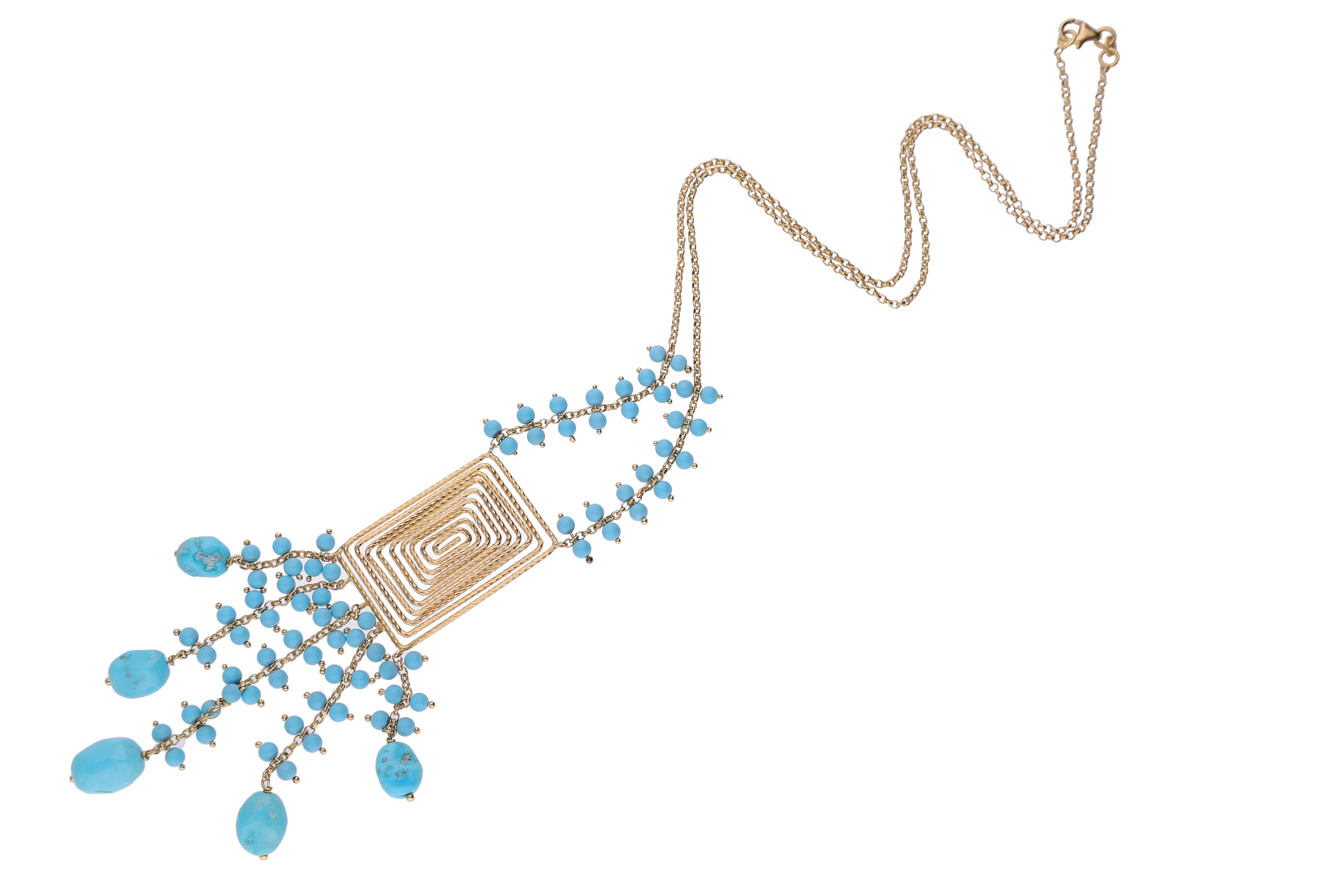 Collier con turchesi e pietre - Asta Preziosi