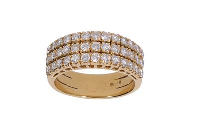Anello a fascia con diamanti - Asta Preziosi