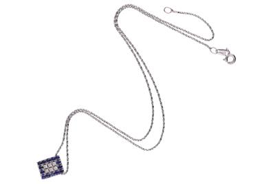 Collana con diamanti e zaffiri - Asta Preziosi